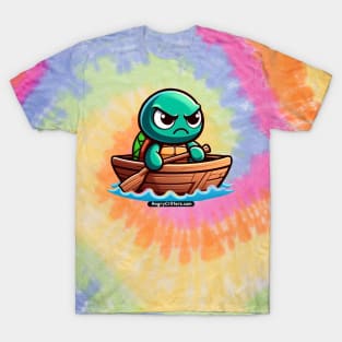 Angry Critters - Turtle in a Row Boat T-Shirt